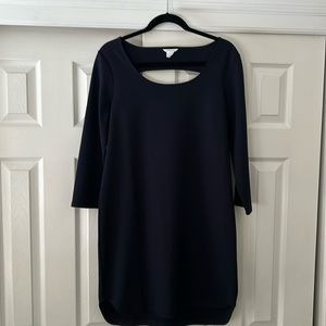 Club Monaco Navy Blue Dress with Cut Out Details